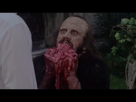 Anthropophagus (1980) - He eats his own gut | Movie Scene